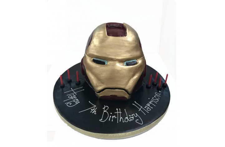 Iron Man Head Cake
